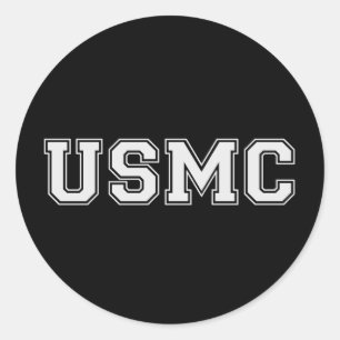 Team USMC Runder Aufkleber