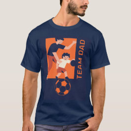 Team Vater spielen Fußball zusammen T-Shirt