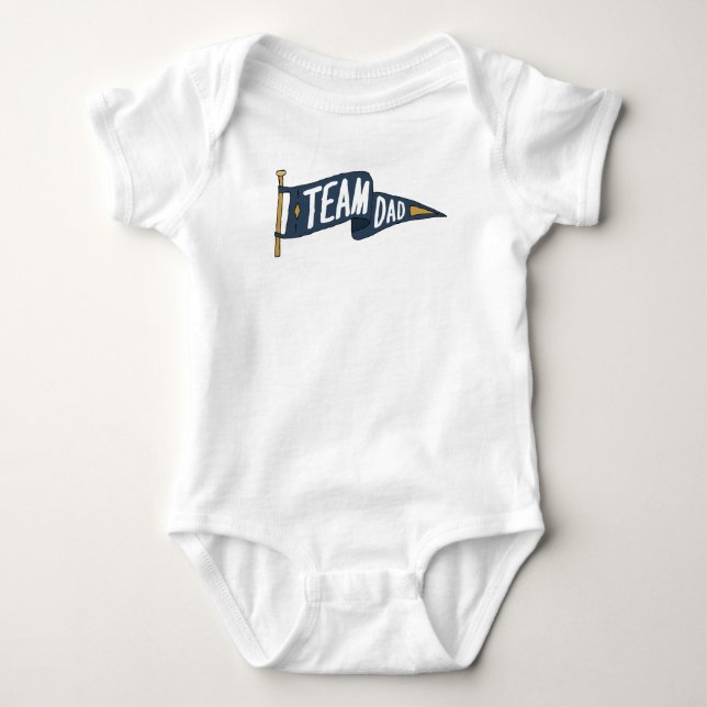 Team Vater Strong Vaters Team Pater Vater Team Baby Strampler (Vorderseite)