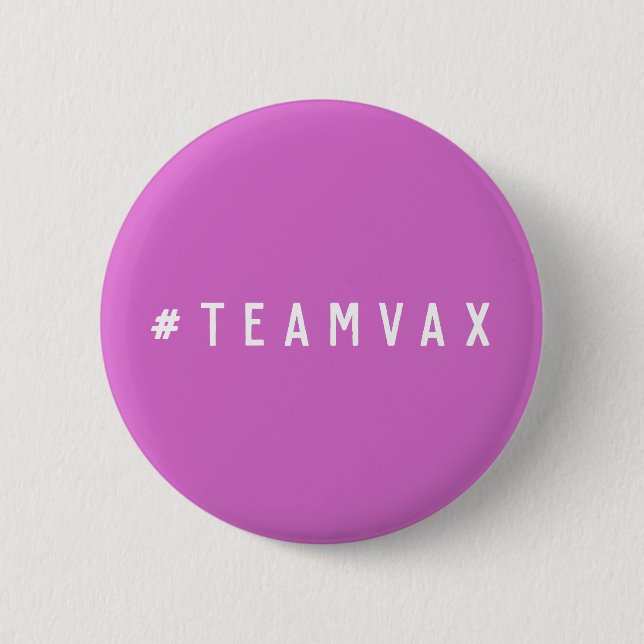 Team Vax | Pink Pro Impfstoff Hashtag Button (Vorderseite)