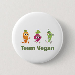 Team Vegan Button