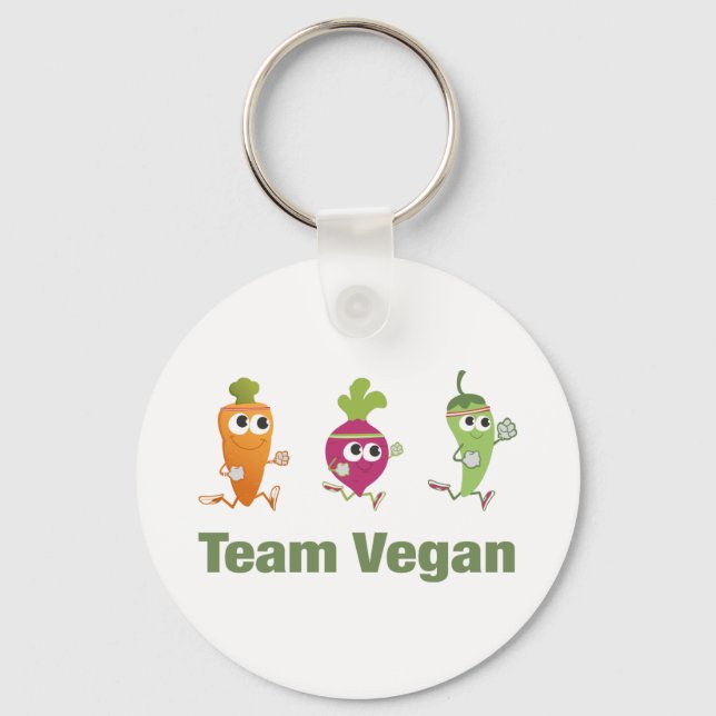 Team Vegan Schlüsselanhänger (Vorderseite)