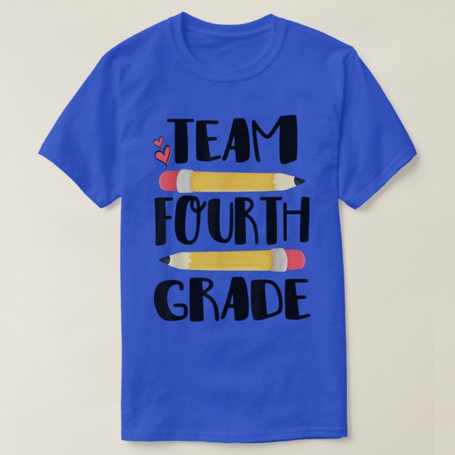 Team Vierte Klasse Funny 4. Zurück zur Schule Lehr T-Shirt (Design vorne)