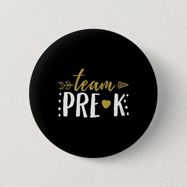 Team Vorschul-Lehrer Schüler Pfeil  Button (Vorderseite)