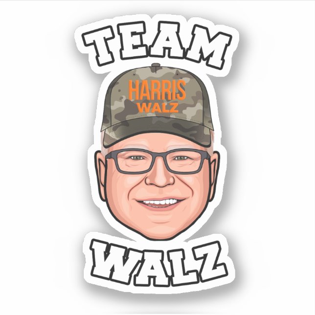 Team Walz Aufkleber (Vorderseite)