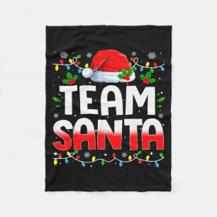 Team Weihnachtsmann Weihnachten Familie passende P Fleecedecke