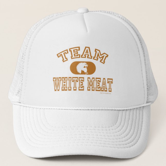 Team White Meat Erntedank Truckerkappe (Vorderseite)