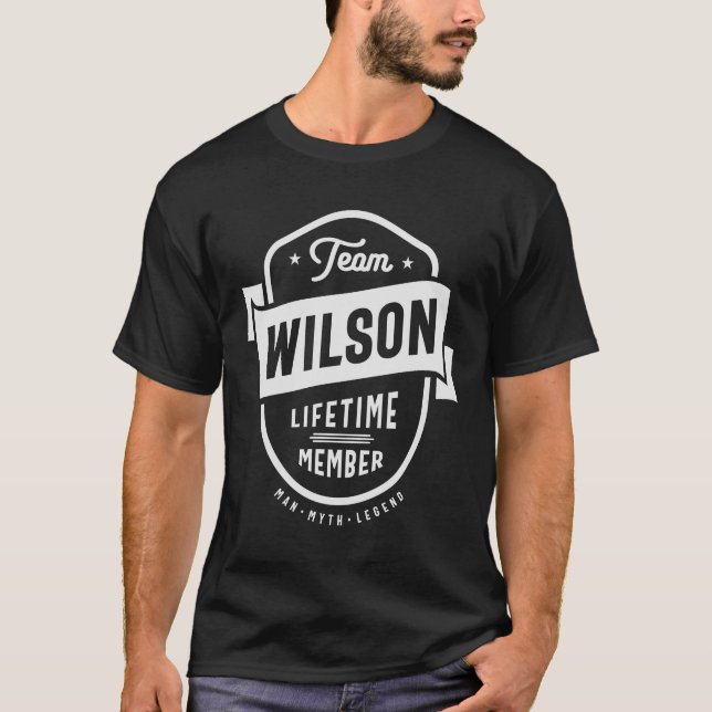 Team Wilson Lifetime Mitglied Funny Name Wilson T-Shirt (Vorderseite)