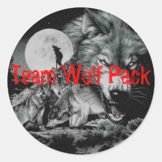 Team Wolf Pack Runder Aufkleber