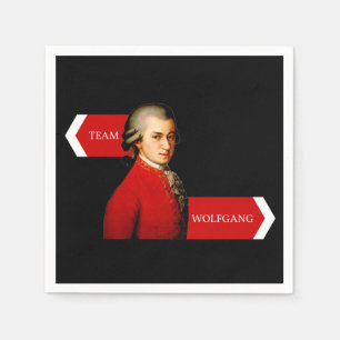 Team Wolfgang. Wolfgang Amadeus Mozart-Fan Serviette