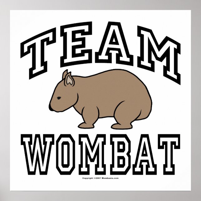 Team Wombat Poster (Vorne)