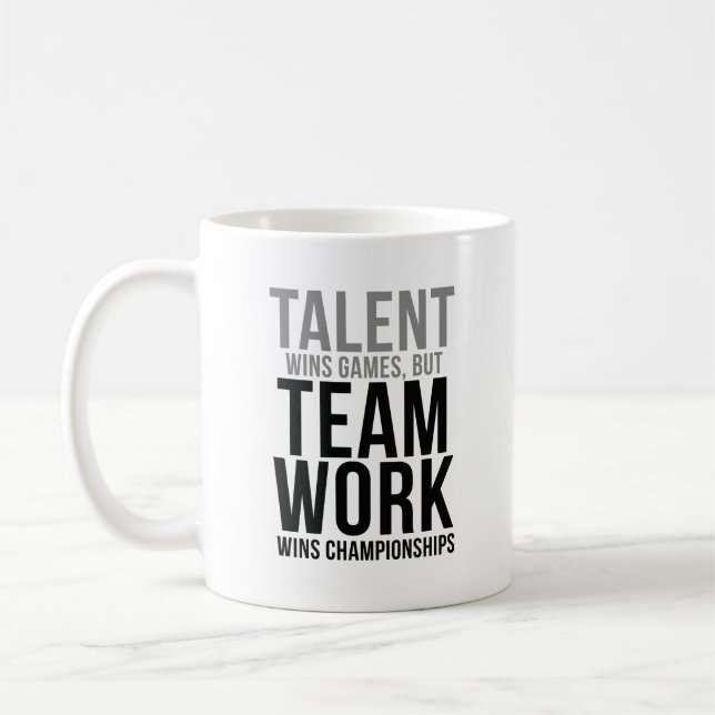 Team Work gewinnt Meisterschaften Kaffeetasse (Links)