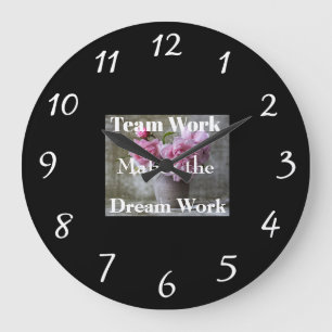 Team Work Wall Clock Große Wanduhr