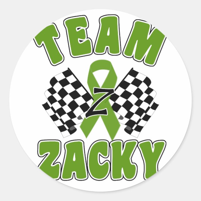 Team Zacky Runder Aufkleber (Vorderseite)