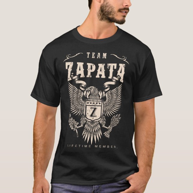TEAM ZAPATA Lebenszeit Mitglied. T-Shirt (Vorderseite)