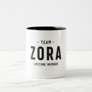 Team Zora Lifetime Personalisiert Name Zweifarbige Tasse