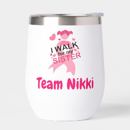 Team zur Unterstützung von Brustkrebs Pink Ribbon