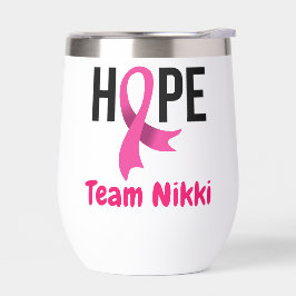 Team zur Unterstützung von Brustkrebs Pink Ribbon
