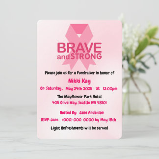 Team zur Unterstützung von Brustkrebs Pink Ribbon  Einladung