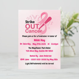Team zur Unterstützung von Brustkrebs Pink Ribbon Einladung