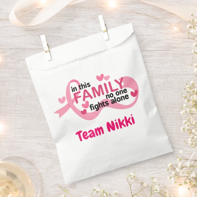 Team zur Unterstützung von Brustkrebs Pink Ribbon  Geschenktütchen (Ausgeschnitten)