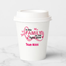 Team zur Unterstützung von Brustkrebs Pink Ribbon  Pappbecher