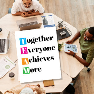 TEAM Zusammen erreicht jeder mehr Inspirierend Poster