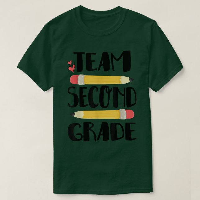 Team zweite Klasse Funny 2 zurück an die Schule Le T-Shirt (Design vorne)