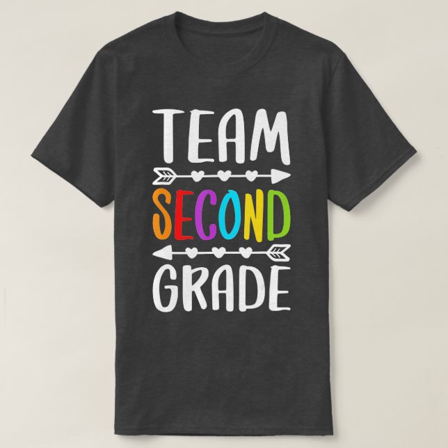 Team Zweite Klasse Zweite Klasse Lehrer Student T-Shirt (Design vorne)