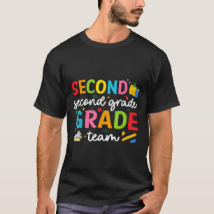 Team zweiter Klasse 2. Klasse Lehrer zurück auf T-Shirt