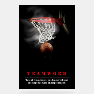 Teamarbeit Basketball Motivierend Inspirierend Acrylschild