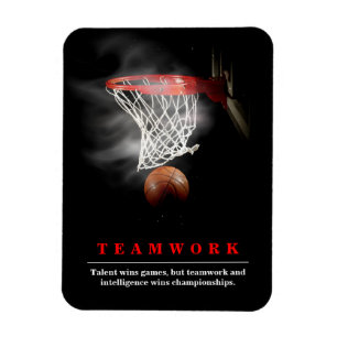 Teamarbeit Basketball Motivierend Inspirierend Magnet