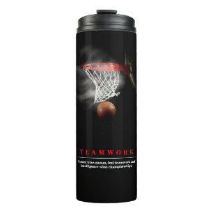 Teamarbeit Basketball Motivierend Inspirierend Thermosbecher