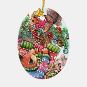 Teamarbeit Keramik Ornament