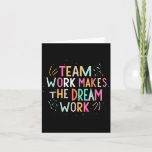Teamarbeit lässt den Traum wahr werden, Motivation Karte