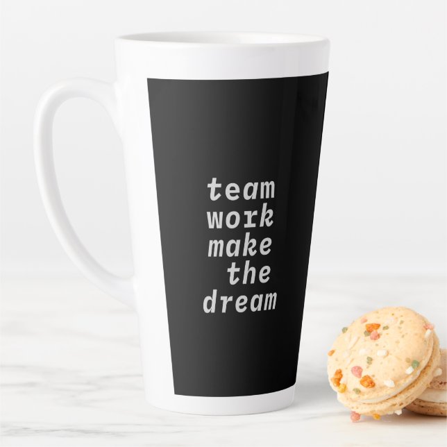 Teamarbeit macht die Traumsammlung Milchtasse (Beispiel)