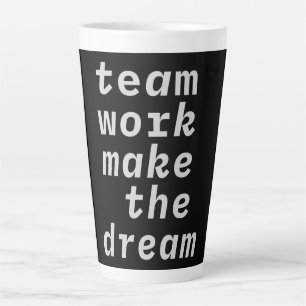 Teamarbeit macht die Traumsammlung Milchtasse