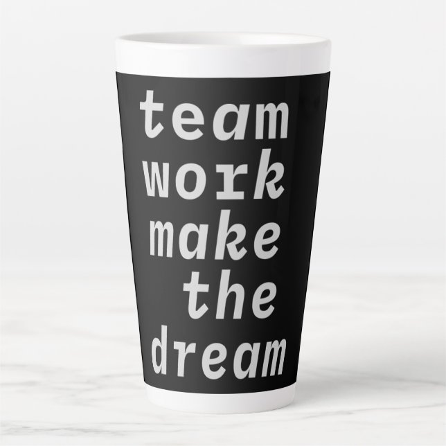 Teamarbeit macht die Traumsammlung Milchtasse (Vorderseite)