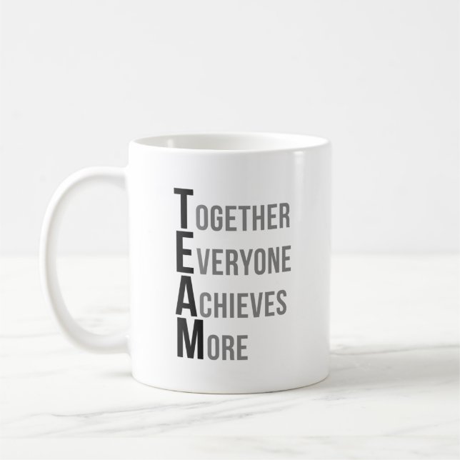 Teamarbeitsplatznotizen Kaffeetasse (Links)