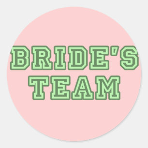 Teamaufkleber von Bride Runder Aufkleber