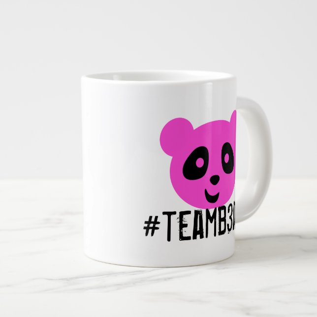 #teamb3ar Tasse Rosa und Blau (Vorderseite Rechts)