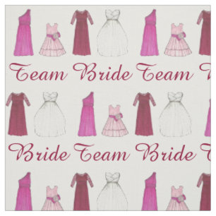 Teambride Wedding Brautparty Dress Gown Stoff