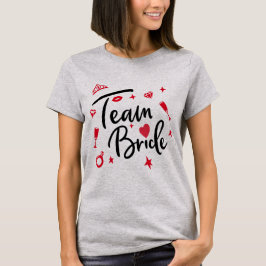 Teambride Wedding Personalisiert , Brautjungfrau T-Shirt