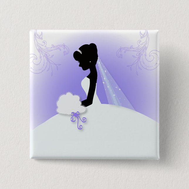 Teambriege Hochzeitgown Bride Bridal Silhouette Button (Vorderseite)