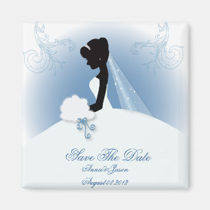 Teambriege Hochzeitgown Bride Bridal Silhouette Magnet