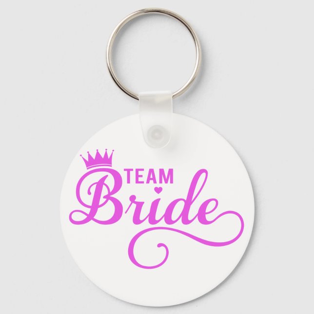 Teambriege, rosa Wortart Schlüsselanhänger (Vorderseite)