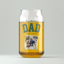 Teamdad Familienname 1 Foto sportlich grün Dosenglas