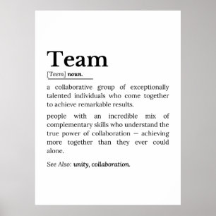 Teamdefinition – Die Macht der Zusammenarbeit  Poster