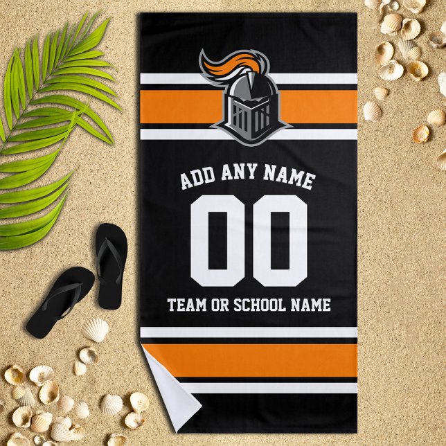 Teamfarben und Mascot Personalisiert Strandtuch (Von Creator hochgeladen)