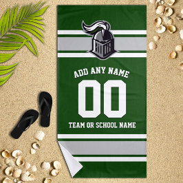 Teamfarben und Mascot Personalisiert Strandtuch